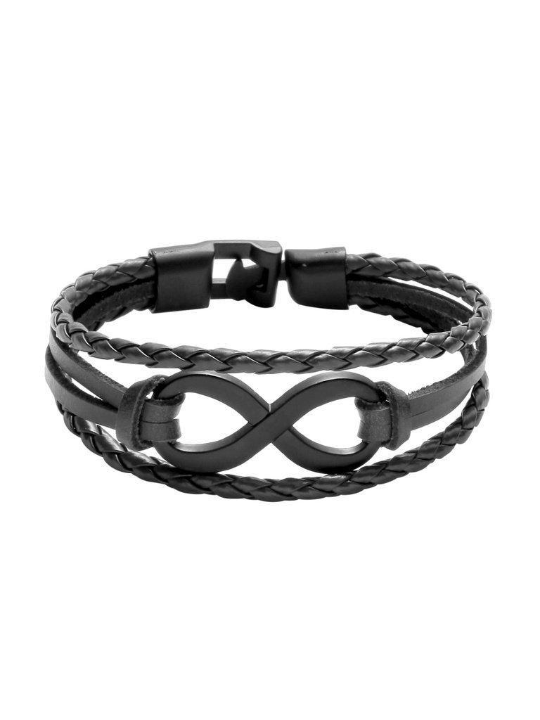 Black Layered Braided Bracelet--Des Mess