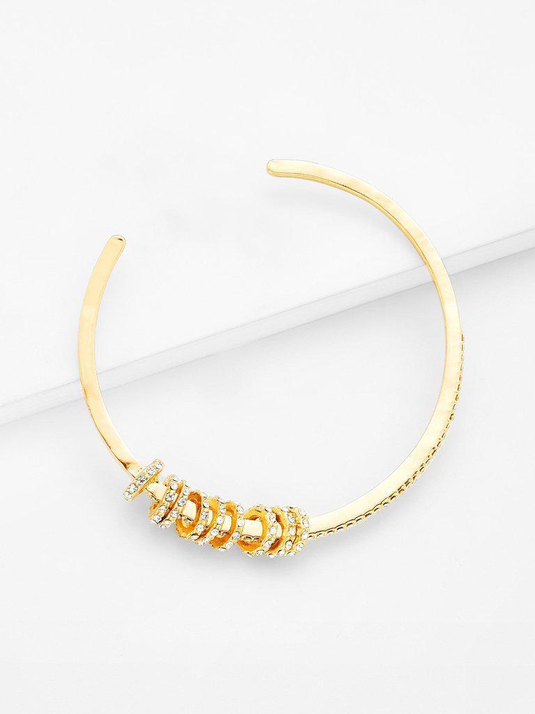 Mini Ring Decorated Cuff Bracelet--Des Mess