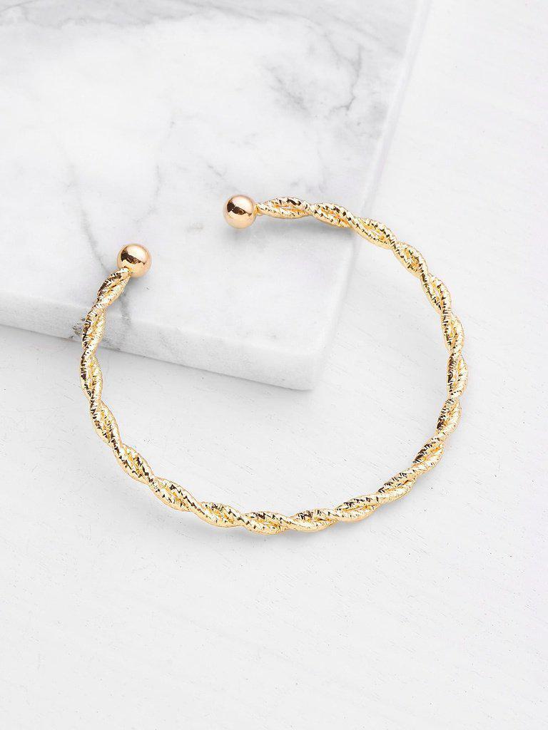 Plated Woven Design Bracelet-jewelry-Des Mess
