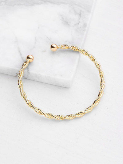 Plated Woven Design Bracelet-jewelry-Des Mess