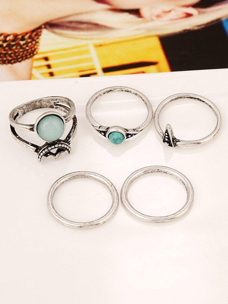 Skinny Ring Set 5pcs-jewelry-Des Mess