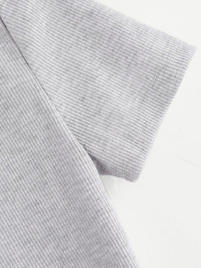 High Neck Ribbed Crop Sweater-outerwear-Des Mess