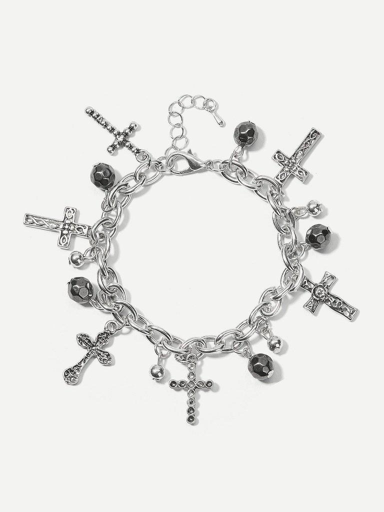 Cross Detail Chain Bracelet--Des Mess