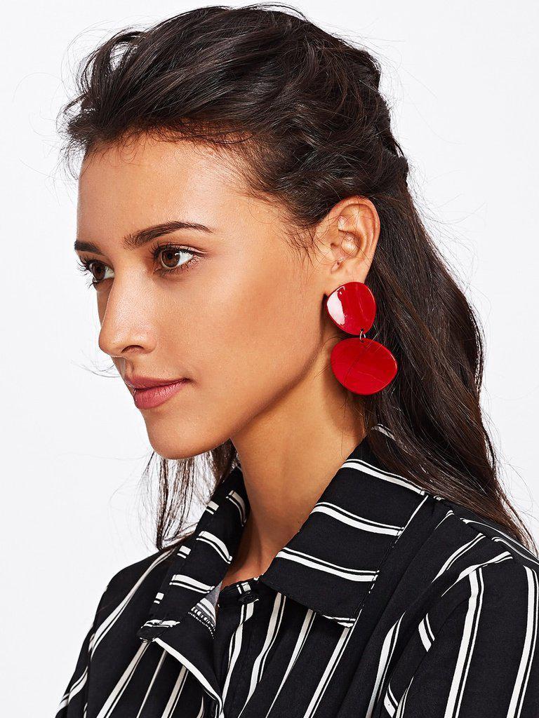 Asymmetrical Double Flake Drop Earrings-jewelry-Des Mess