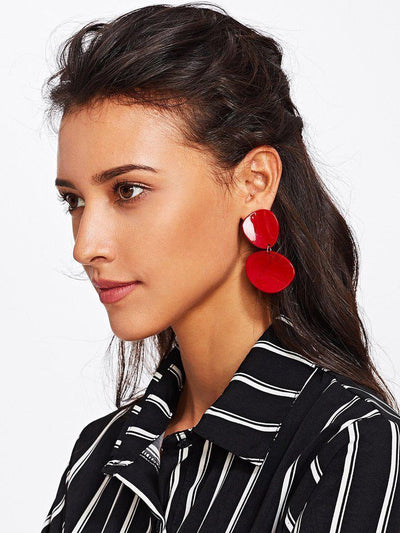 Asymmetrical Double Flake Drop Earrings-jewelry-Des Mess