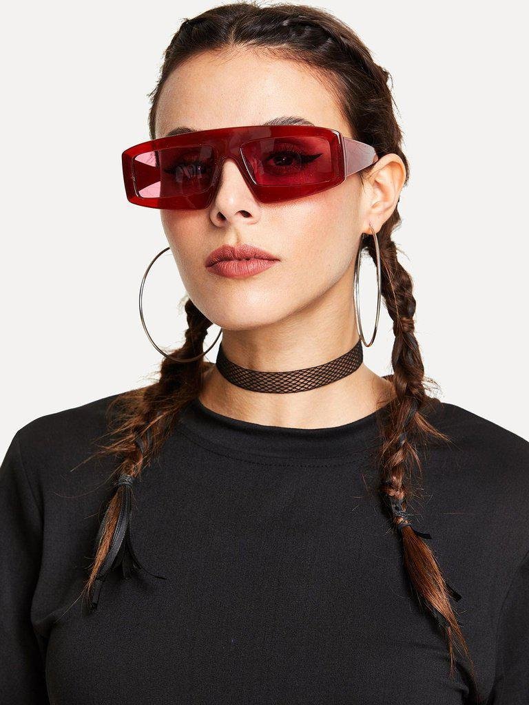 Chunky Frame Tinted Lens Sunglasses-accessories-Des Mess