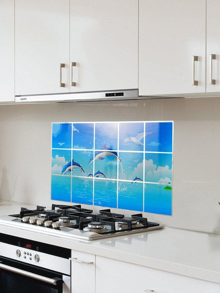 Dolphin Graphic Oil Proof Sticker-others-Des Mess