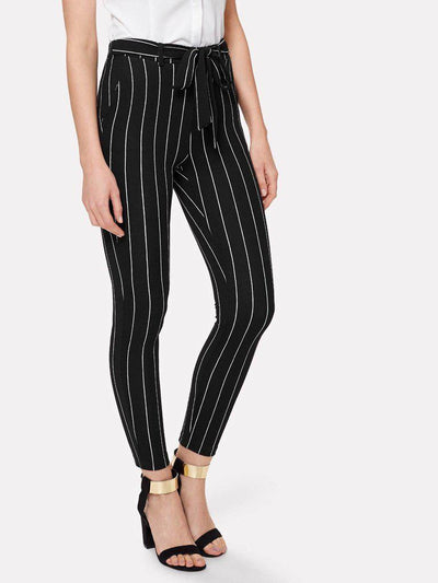Vertical Striped Skinny Pants-bottom-Des Mess