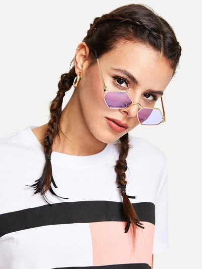 Metal Frame Tinted Lens Sunglasses-accessories-Des Mess
