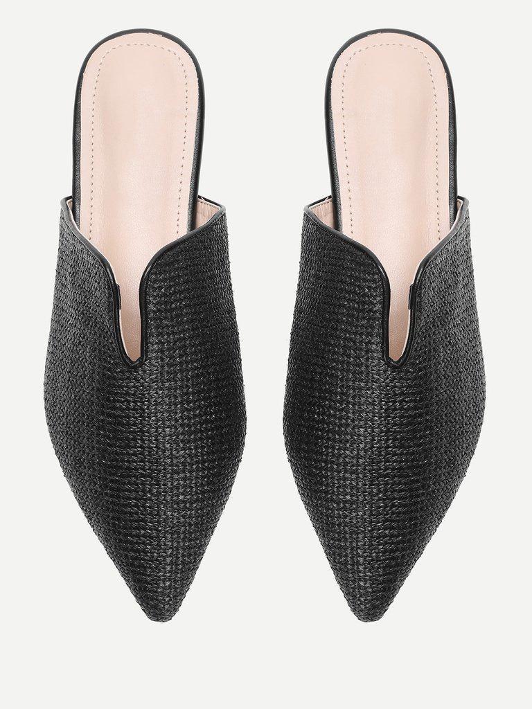 Pointed Toe Woven Flats-shoes-Des Mess
