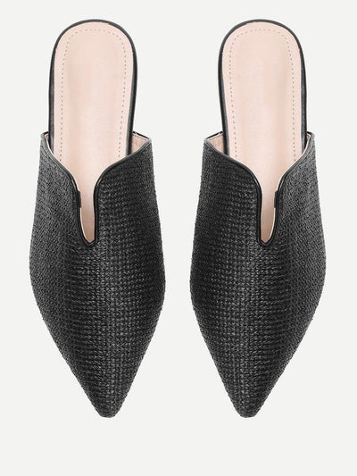 Pointed Toe Woven Flats-shoes-Des Mess
