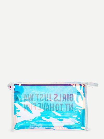 Iridescence PVC Makeup Bag-makeup-Des Mess