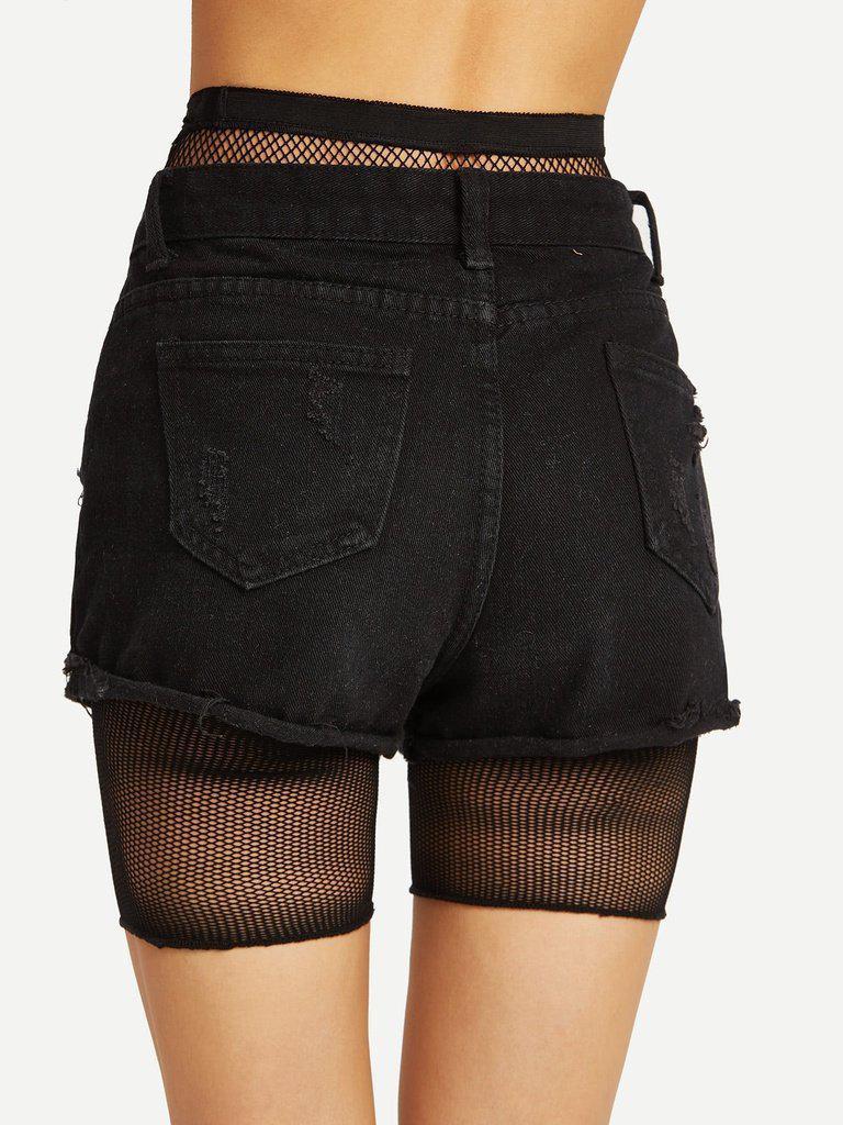 Fishnet Legging Shorts-accessories-Des Mess