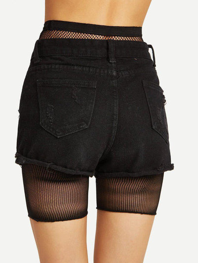 Fishnet Legging Shorts-accessories-Des Mess