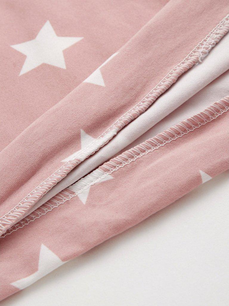 Stars Print Pullover & Pants Pj Set-loungewear-Des Mess