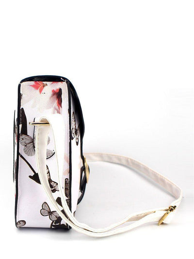 Flower Printed Crossbody Bag-accessories-Des Mess
