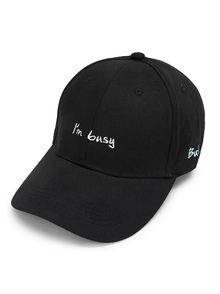 Embroidered Letter Baseball Cap-accessories-Des Mess