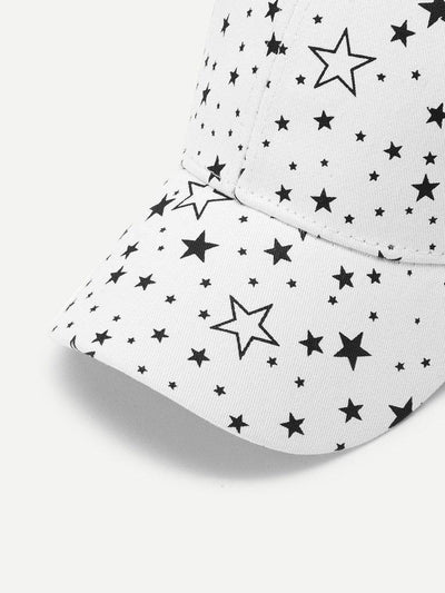Star Print Baseball Cap-accessories-Des Mess