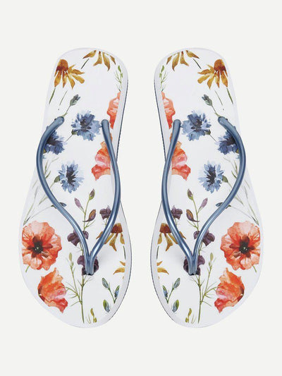 Floral Toe Post Sandals-shoes-Des Mess