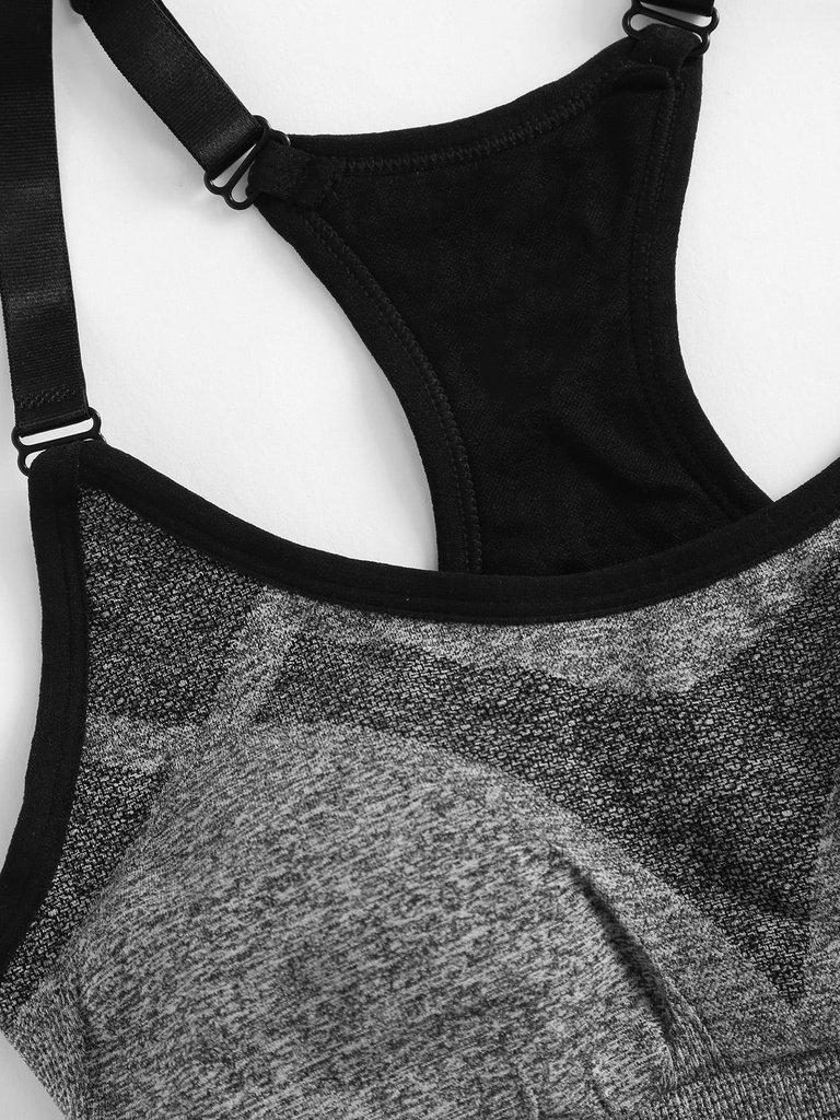 Adjustable Straps Racerback Sports Bra-sportswear-Des Mess