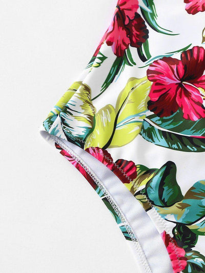 Tropical Print Swimsuit-swimwear-Des Mess