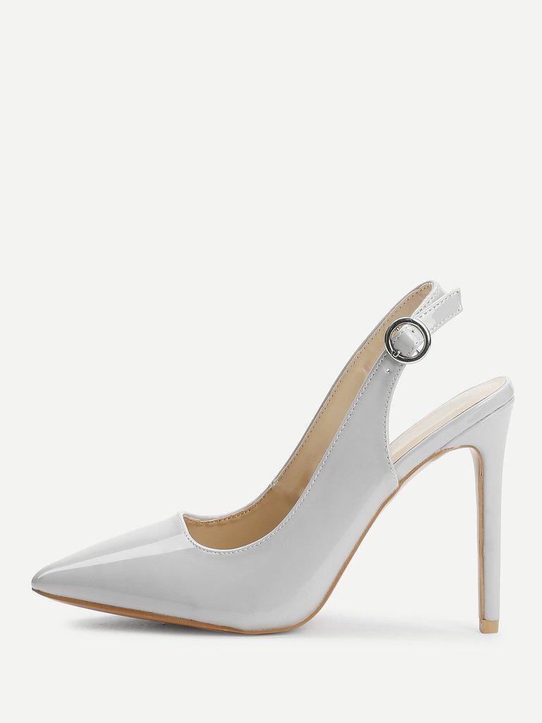 Slingbacks Pointed Toe Heels-shoes-Des Mess