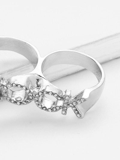 Slogan Design Linked Ring-jewelry-Des Mess