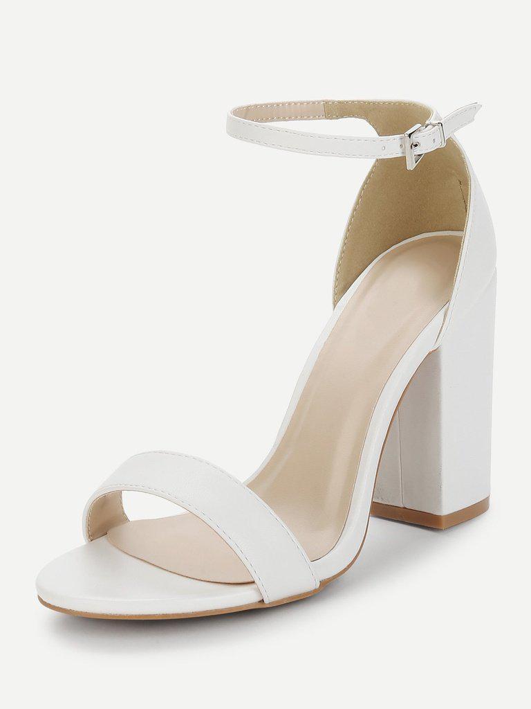 Two Part Ankle Strap Chunky Heels-shoes-Des Mess