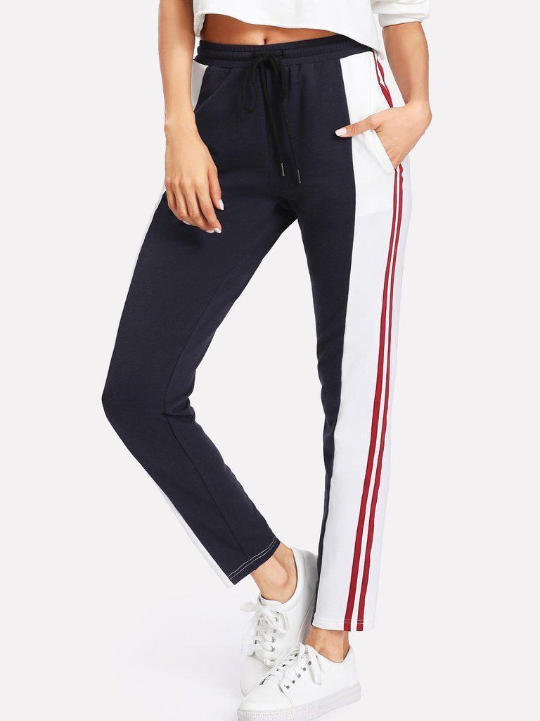 Cut And Sew Drawstring Sweatpants-bottom-Des Mess