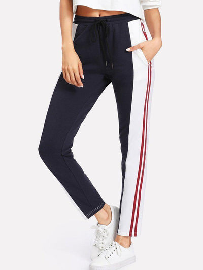 Cut And Sew Drawstring Sweatpants-bottom-Des Mess