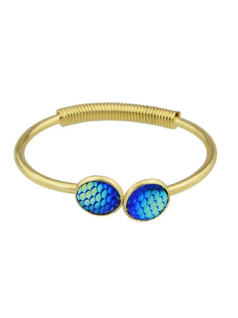 Blue Mermaid Scales Love Bracelets--Des Mess