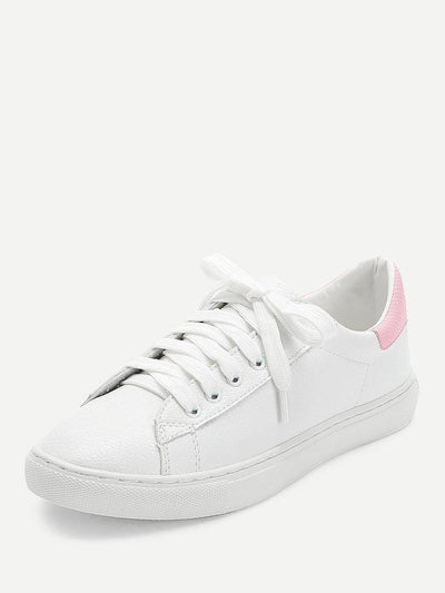 Lace Up Round Toe Sneakers-shoes-Des Mess