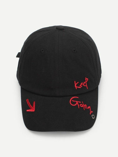 Embroidered Letter Baseball Cap-accessories-Des Mess