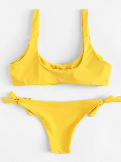 Knot Side Bikini Set-swimwear-Des Mess