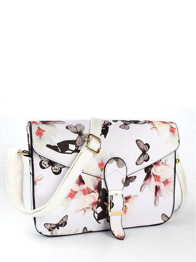 Flower Printed Crossbody Bag-accessories-Des Mess