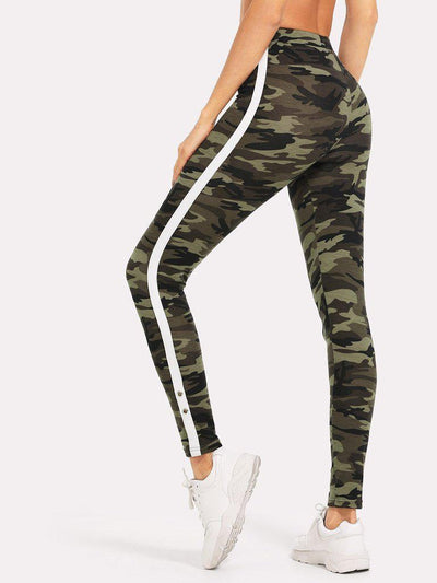 Tape Side Camo Leggings-bottom-Des Mess