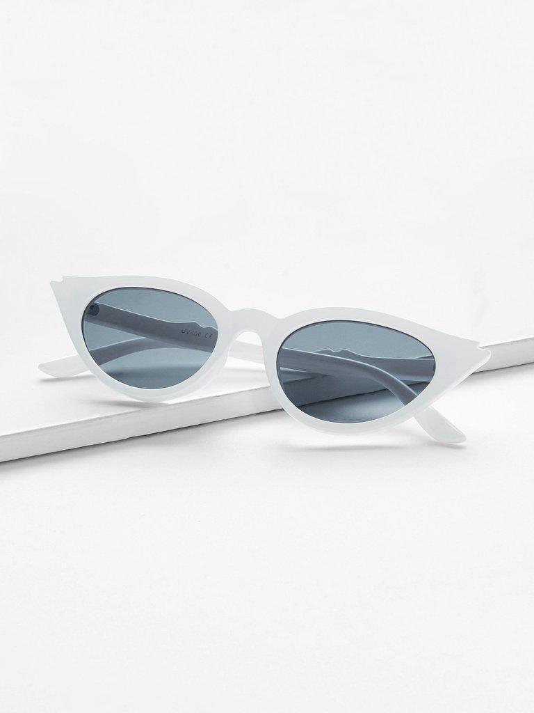 Cat Eye Flat Lens Sunglasses-accessories-Des Mess