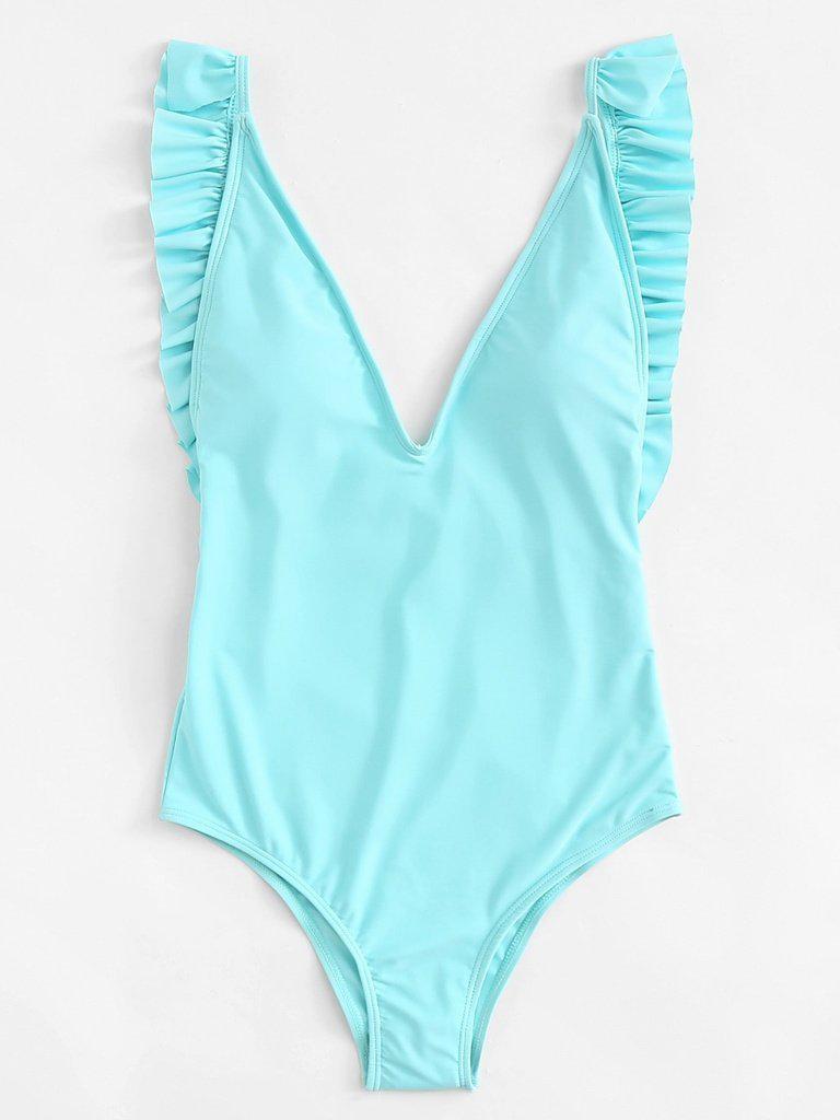 Open Back Ruffle Swimsuit-swimwear-Des Mess