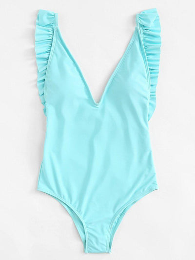 Open Back Ruffle Swimsuit-swimwear-Des Mess
