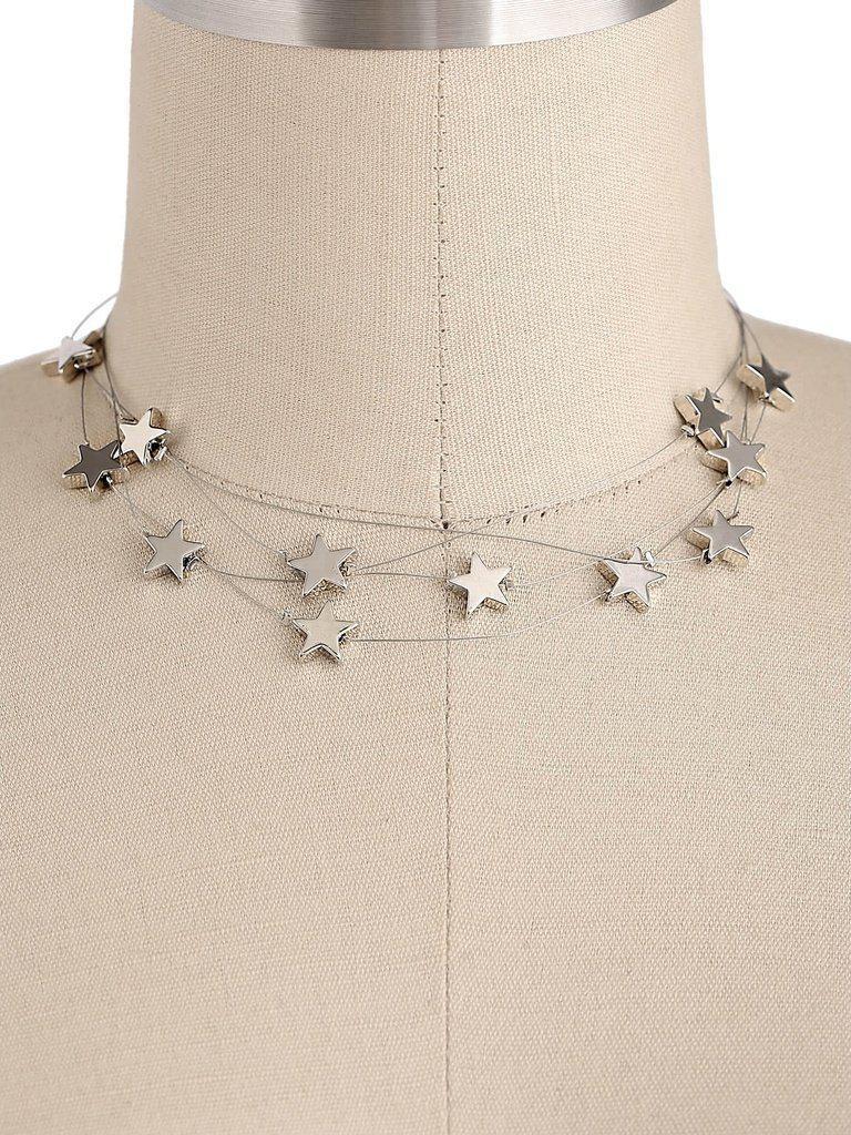 Star Design Layered Necklace-jewelry-Des Mess