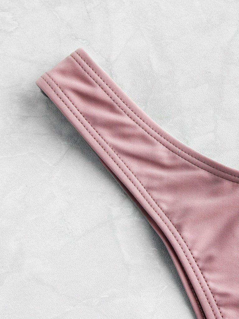 Seam Detail Triangle Bikini Set-swimwear-Des Mess