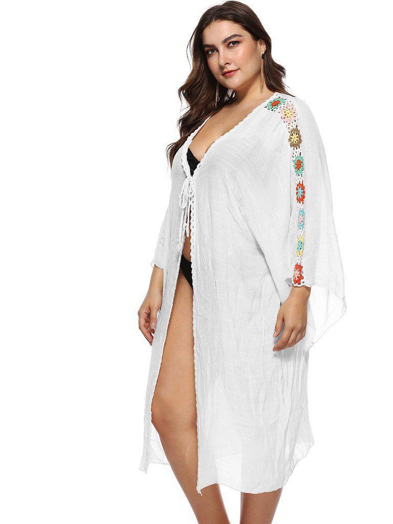 Crochet Flower Cover Up-swimwear-Des Mess