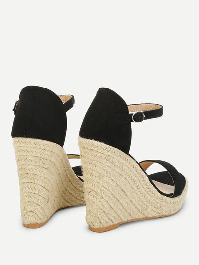 Two Part Espadrille Wedge Sandals-shoes-Des Mess