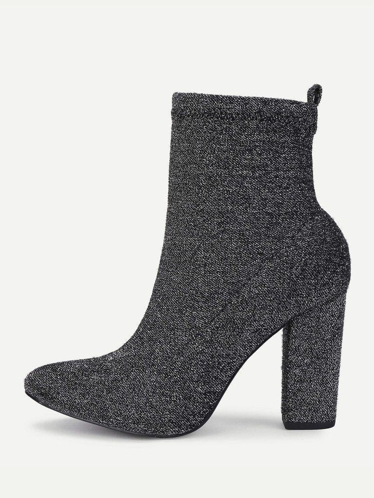 Almond Toe Block Heeled Ankle Boots-shoes-Des Mess