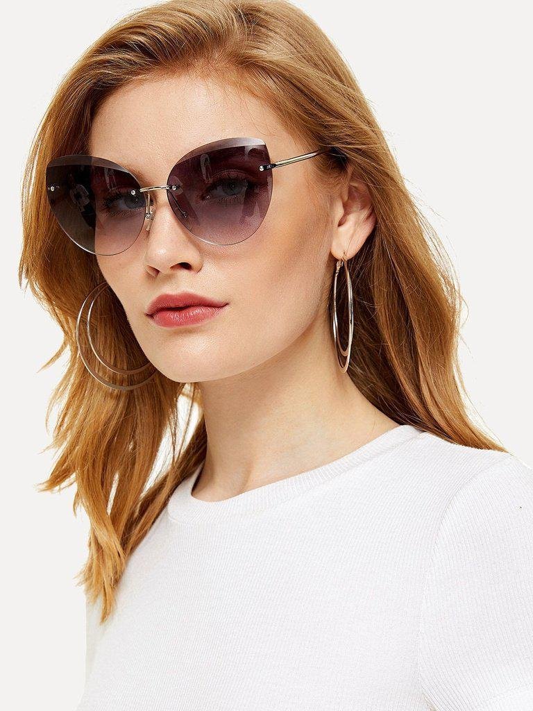 Rimless Tinted Lens Sunglasses-accessories-Des Mess