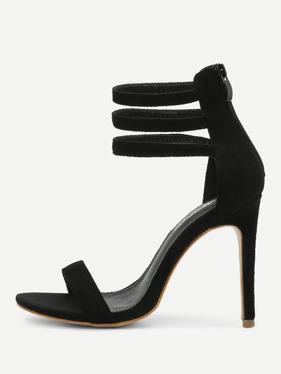 Strappy Design Suede High Heels-shoes-Des Mess