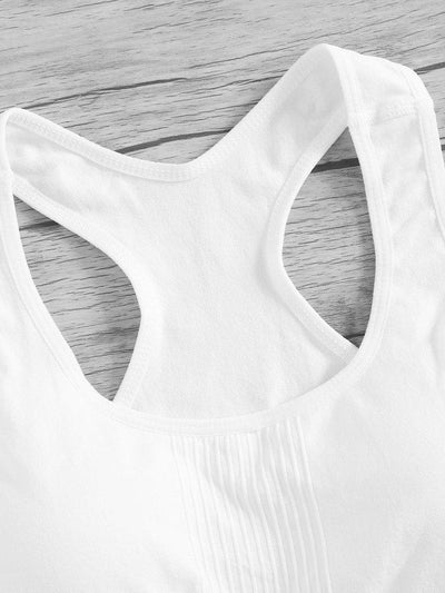 Striped Detail Racerback Sports Bra-sportswear-Des Mess