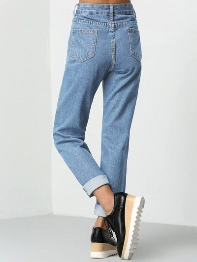 Rolled Up Mom Jeans-bottom-Des Mess