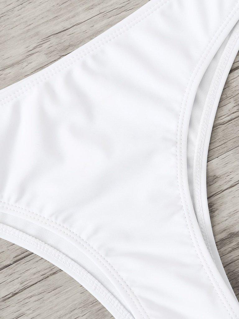 Adjust Strap Triangle Bikini Set-swimwear-Des Mess