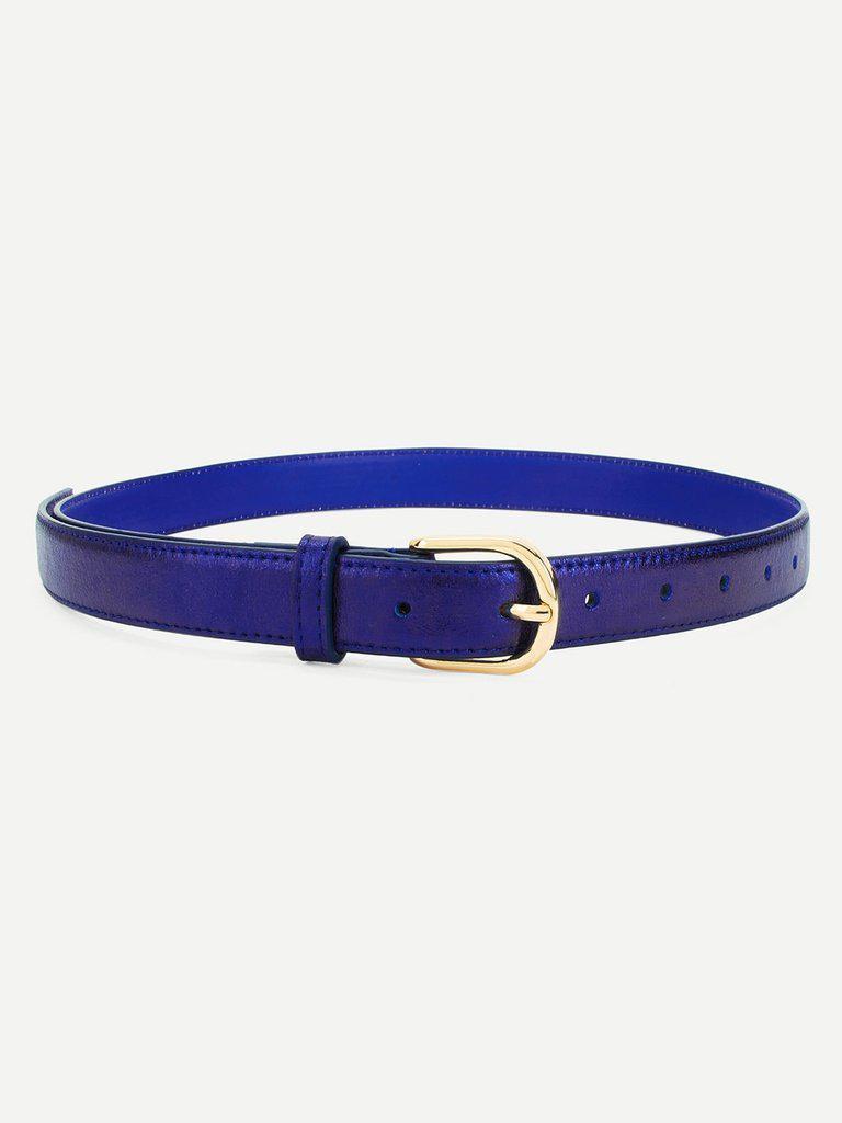 Contrast Buckle PU Belt-accessories-Des Mess
